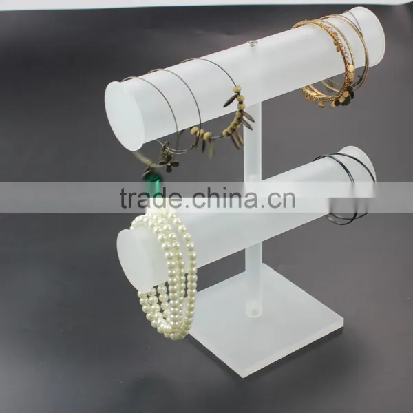 2 Layer Frosted Acrylic Bracelet Display, Bracelet Stand Wholesale photo-3