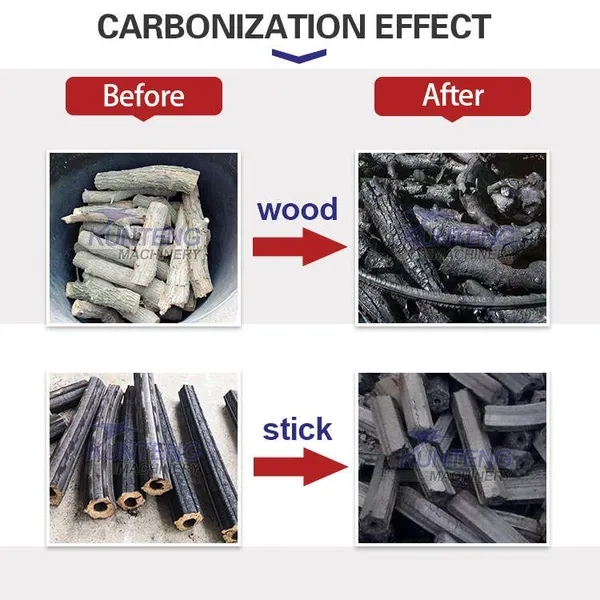 Flammable Rice Husk Charcoal Making Machine Sawdust Charcoal Stick Carbonization Furnace Sawdust Carbonizer EPC photo-3