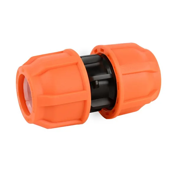 LRITEO full-size plastic couplings are lightweight and easy-to-install irrigation fittings suitable for farm greenhouse irrigation projects.pn16