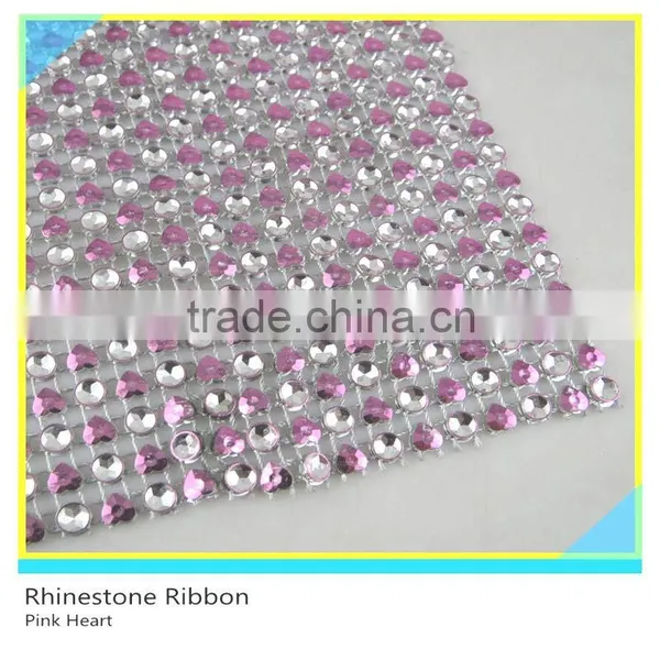 Silver Rhinestone Mesh Ribbon Plastic Round Crystal Rhinestone Mesh Roll 5 Yards 10 Rows photo-3