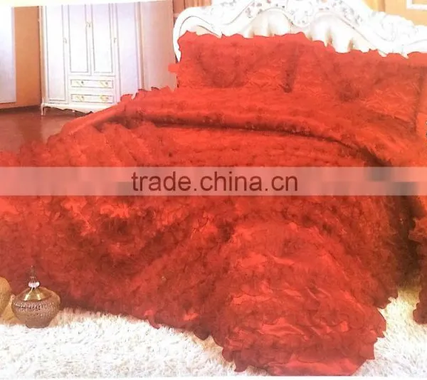 2016 New Design 100% Polyester Satin 4Pcs Bedding Set photo-3