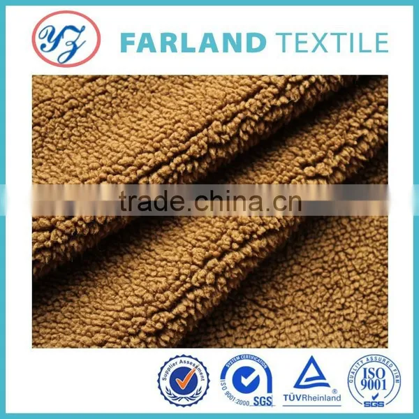 Textile and Apparel Fabric Cheap and Plain Wool Sherpa100polyester Fabric photo-2