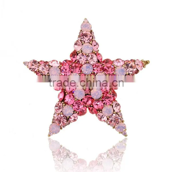 Wholesale Pink Rhinestone Star Brooch photo-2