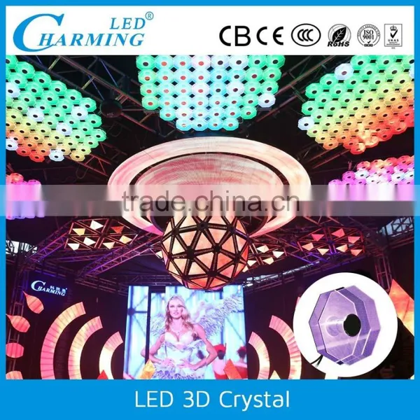 2016 New Hexagon Smd5050 Light Weight Led 3d Crystal Light photo-2