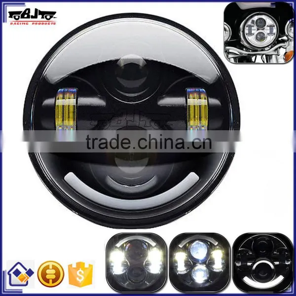 For Harley 7" 40W Round Projector H4 Headlight Motorcycle LED Headlight photo-5