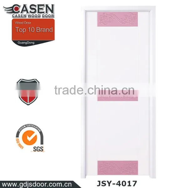White Primed Matte Finish Birch Solid Wood Modern Front Door Design photo-4