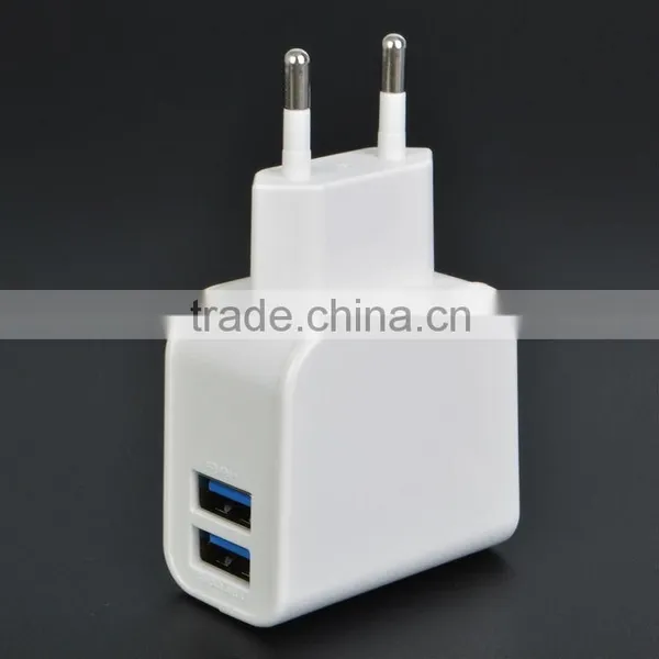 Coolsell High Quality Euro Style 2 Usb Port Fast Charger 2A Usb Travel Wall Charger photo-4