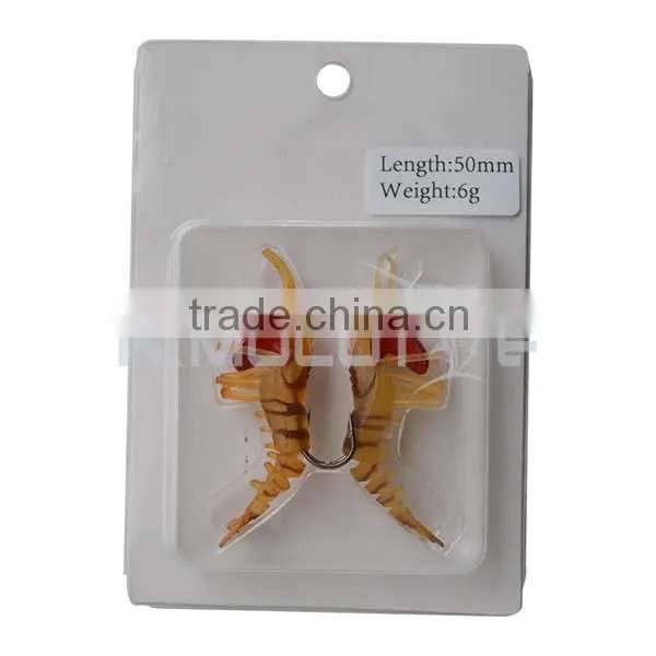 CHS007 Soft Plastic Prawn Lure for Cuttle Fish Fishing Japanese Shrimp Soft Lure photo-6