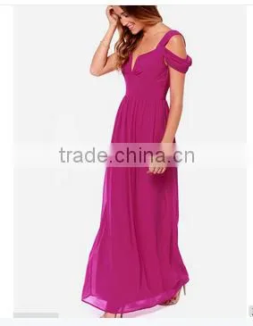 Women's Cute Purple V-Neck Dress photo-2