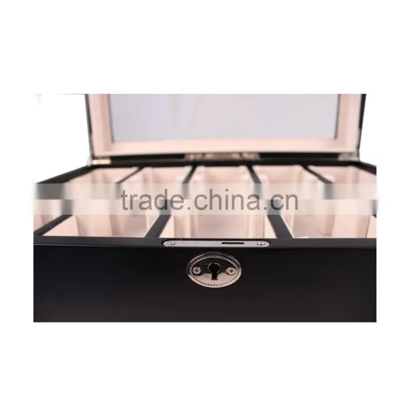 FS1701 Wooden Watch Display Box Large Black Painting Display Glass Top Quality Choice photo-5
