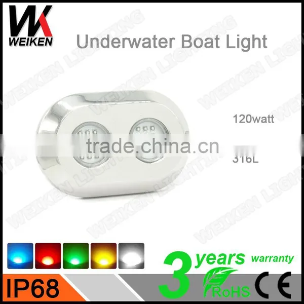 IP68 High Power 12v 120w Outdoor Swimming Pool Marine Led Underwater Lights