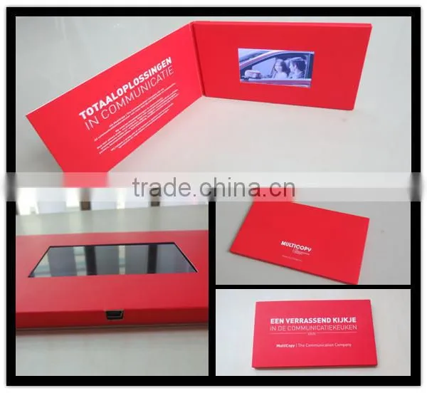 5 Inch LCD Advertising Video Card Booklet Tft Screen Video Greeting Card photo-5