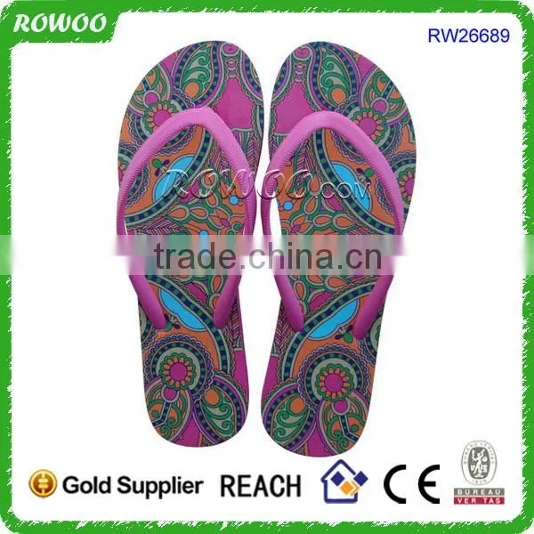 Cosmetic Promotional Custom Fancy EVA Slipper Beach Flip Flops photo-2