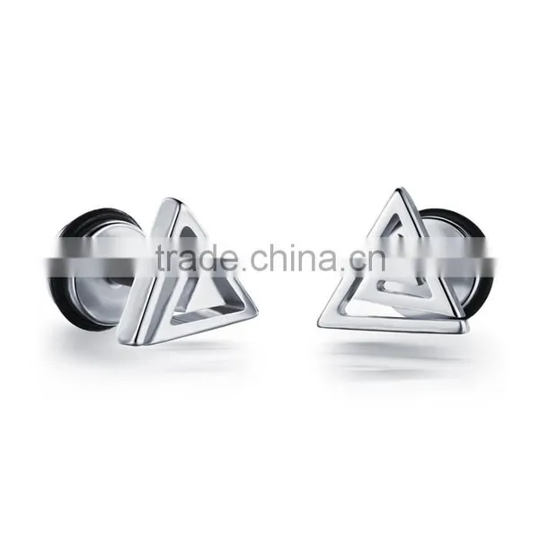 Stainless Steel Jewellery Triangle Fashion 2016 Earring Men photo-2