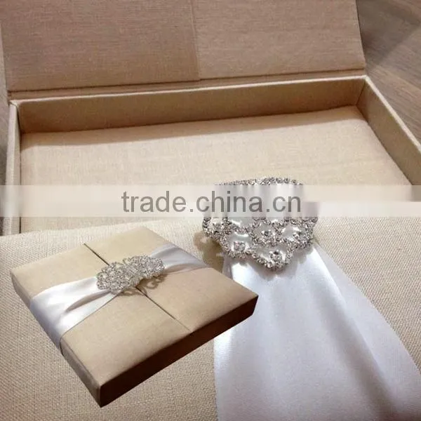 Good Quality Ivory Wedding Invitation Box Envelop Inside Unique photo-4