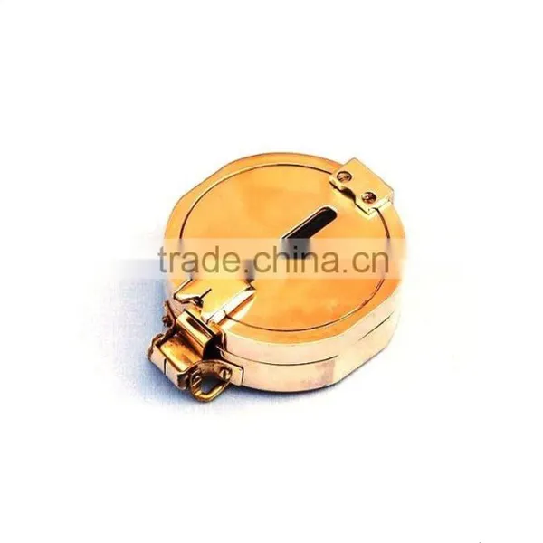 Nautical Solid Brass Clinometer Compass- Brass Pocket Compass 13430 photo-5