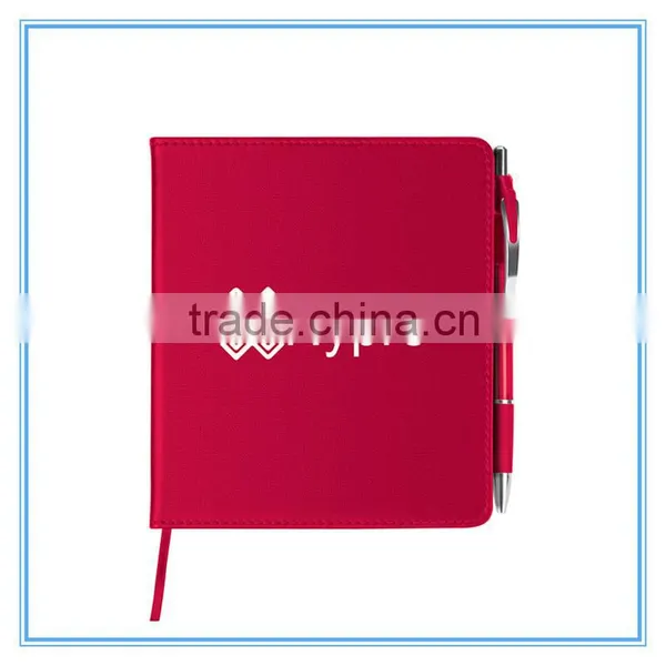 PU Hard Cover Stone Paper Notebook With Ribbon Bookmark photo-2