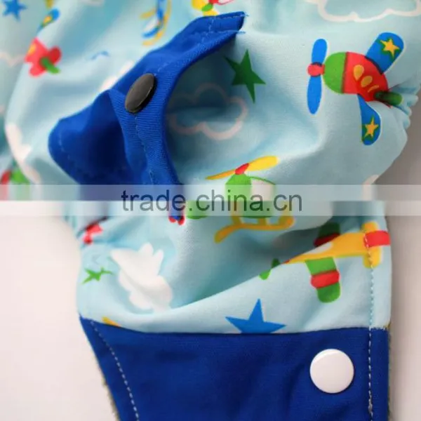 Happy Flute Aio Cloth Diaper With Tiny Pocket Solid Square Tabs Washable Diapers Top Selling Products in photo-2