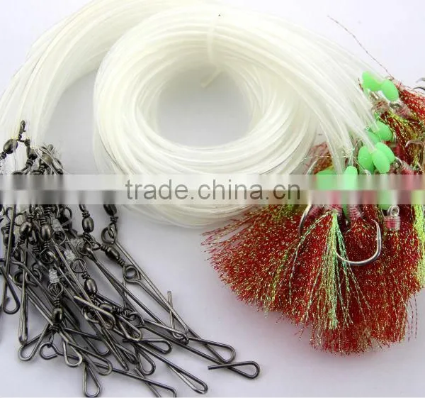 The New 2016 Japan Fishing Hooks 25pcs/1 Bag Longline Traces Flasher Tubing Hook 50cm Fishhook Lure Hook for Fishing photo-5
