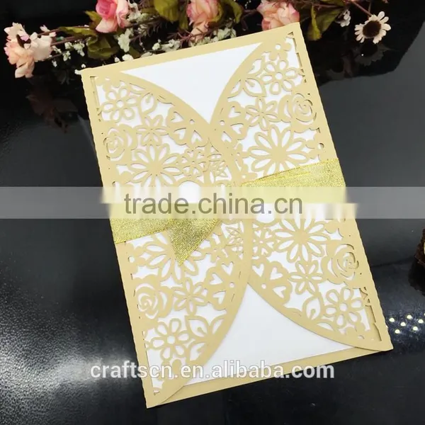 New Design Pearly Paper Wedding Invitation