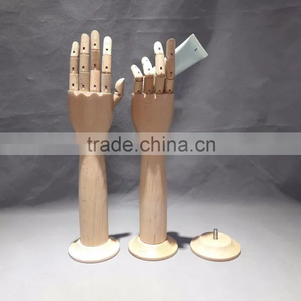 39cm Height Manikin Flexible Wooden Mannequin Hand 45cm Wooden Hand photo-3