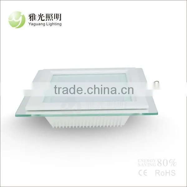 6W Sqaure Led Panel Light With Glass Surface Led Glass Panel Light Led Glass Light photo-2