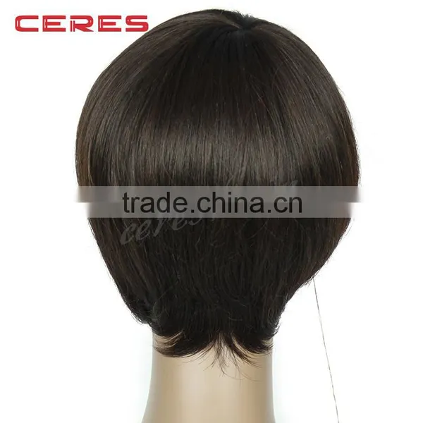 Comfortable Free Style Synthetic Machine Made Wig for Young Lady, Short Fashional Wig photo-4