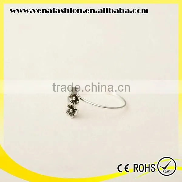 Girl Flower Design Antique Jewerly 925 Titanium Silver photo-5