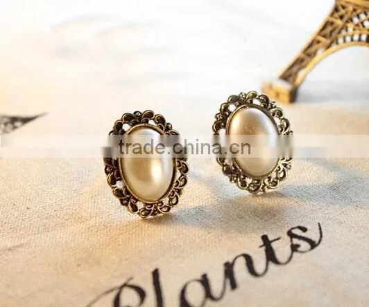 Sweety Girls'Jewelry Fresh Water Pearl Multi Gem Stone Halo Plated Vintage Engagement Ring WholeSale photo-2