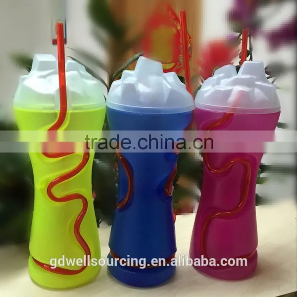 Fresh Fruit Infuser Water Bottle, Translucence Plastic Healthy Sport Water Bottle, BPA FREE Plastic Bottle