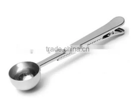 Stainless Steel Coffee Scoop and Tea Scoop With Integrated Bag Clip photo-3