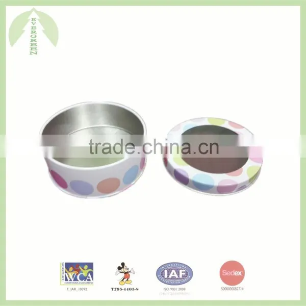 Fancy Round Tin Box With PVC Window, Lift-off Lid photo-2