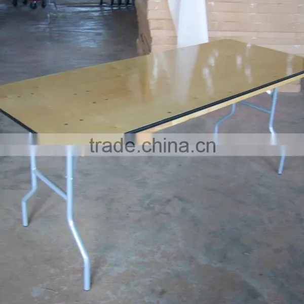 Rectangle Wooden Banquet Folding Table Wholesale photo-2