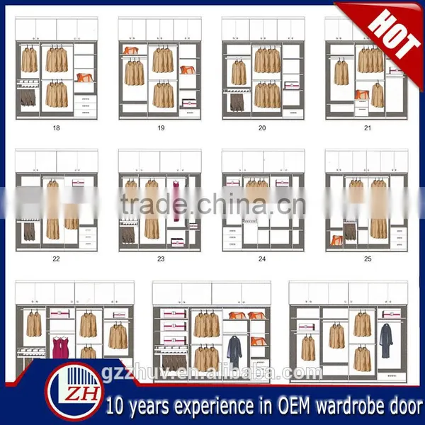 Home Furniture Bedroom Wardrobe Door Design Closet Sliding Door Wooden Wardrobes Cabinet Modern Model Wardrobe Door Fittings photo-5