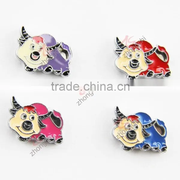 Cute Metal Enamel Spacer Slider Charm Bead photo-2