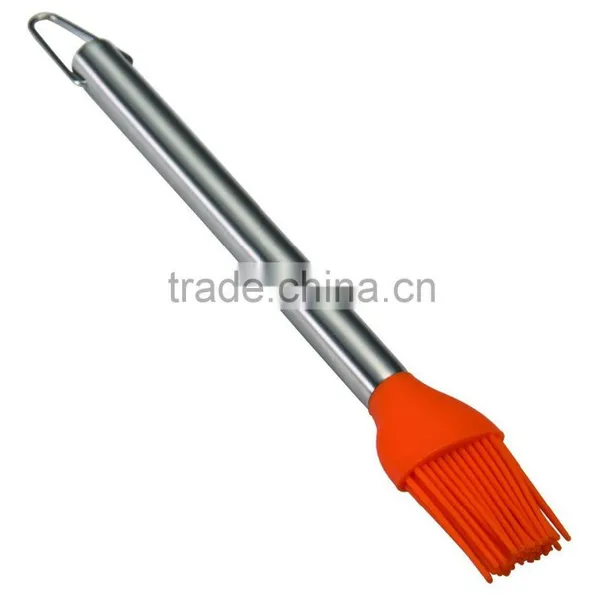 BBQ Tools 430 Stainless Steel Handle Silicone Bristle Cooking Oil Brush photo-2