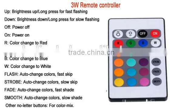 3w Remote Control 16 Color Rgb Led Bulb Light photo-5