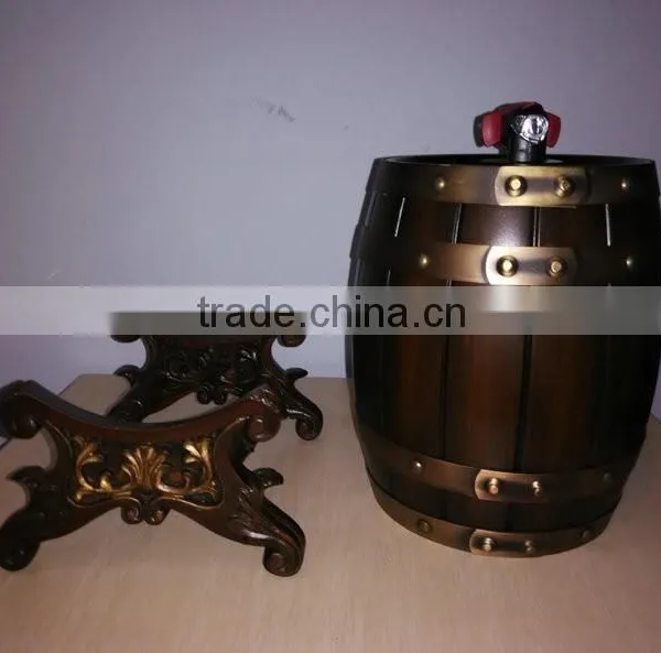 Portable New Style Wooden Barrel Drinks Dispenser photo-3
