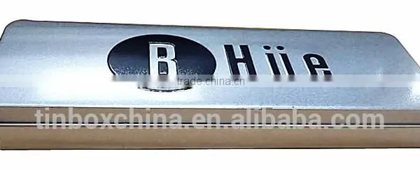 High Quality Silver Hinged Rectangular Metal Pen Boxes photo-3