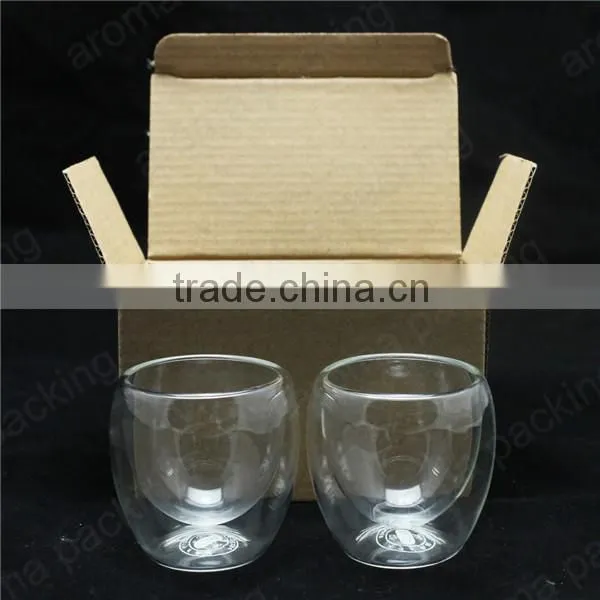 High Quality Double Wall Borosilicate Glass Cup With Color Box Packing photo-2