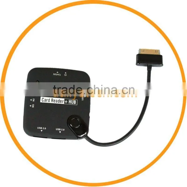 USB Hub Card Reader OTG Connection Kit for Samsung Galaxy Tab P7500 P7510 P7300 Black