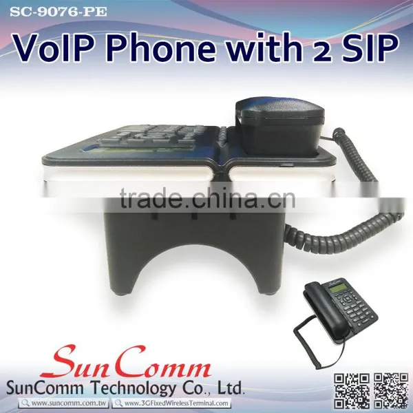 SC-9076-PE Promotion IP Phone With PoE With 2 SIP, LED for Call and Message Waiting Indication photo-3