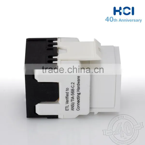 Network Solution RJ45 Super Cat6 UL 180 Degree Unshielded UTP Modular Keystone Jack photo-3