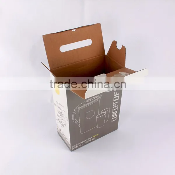 Custom Printed Cardboard Paper Box for Bottle With Plastic Handle photo-4