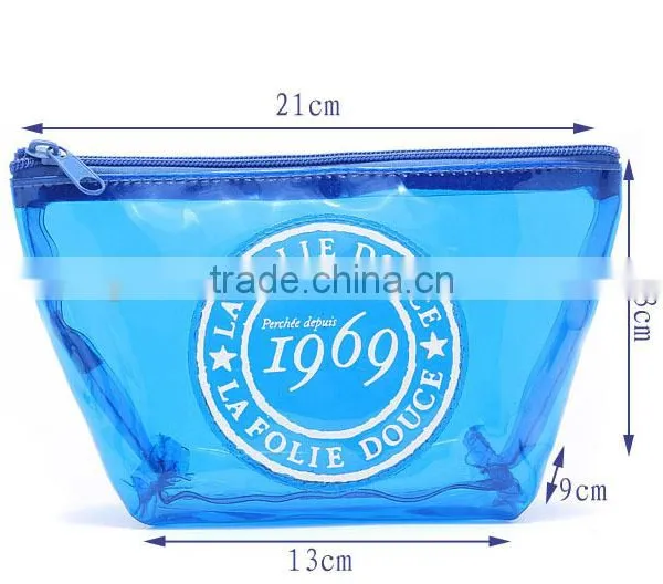 2015 New Design Promotional Silk Screen Small Clear PVC Cosmetic Bag photo-4