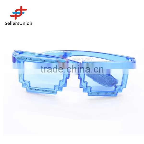 2017 hottest sale No.1 Yiwu export commission agent Fashion Blue Color LED Flash Funny Party Glasses