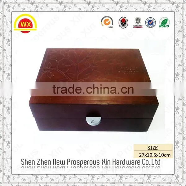 Wholesale Finished wood boxes hinge locks wooden cigar humidor