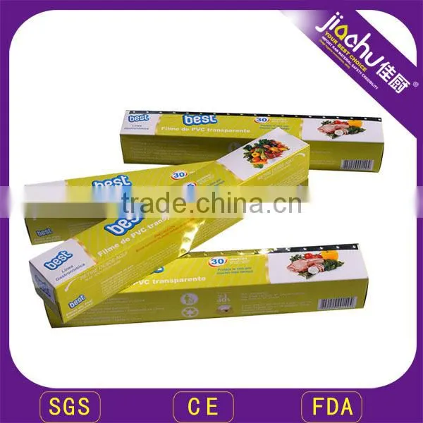Plastic Wrap PVC Cling Film, PVC Stretch Wrap for Food Packing, Jiachu Factory High Quality