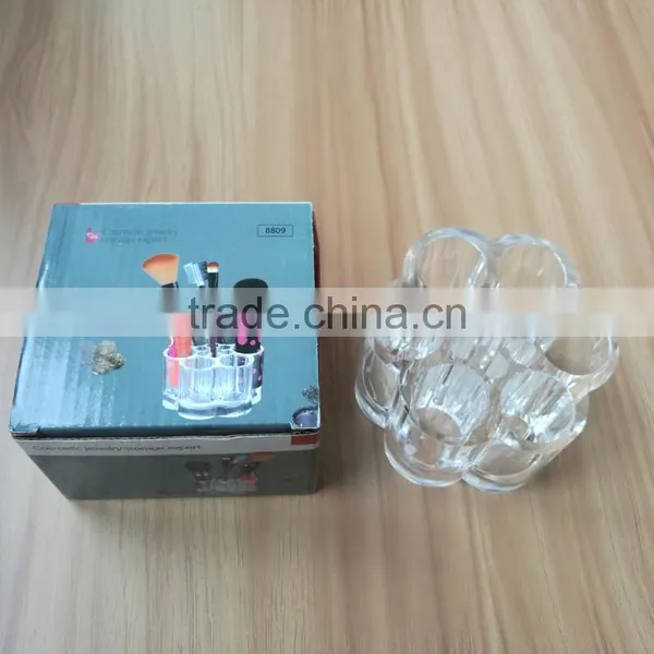 Wholesale Innovative Household Beautful Clear Flower Shape Acrylic Cosmetic Makeup Organizer With 7 Grids for Store Cosmetics photo-4