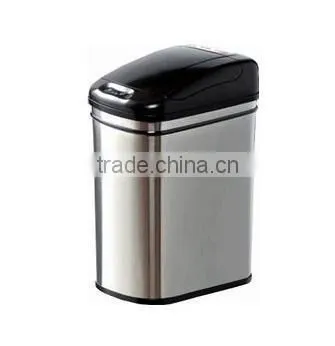 Stainless Steel Sensor Trash Bin Automatic Trash Can Dust Bin Waste Can Hand FreeKSLD-3-15LB One Touch Dustbin photo-2
